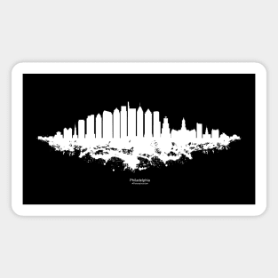 Philadelphia City Skyline - Watercolor Black and White Magnet